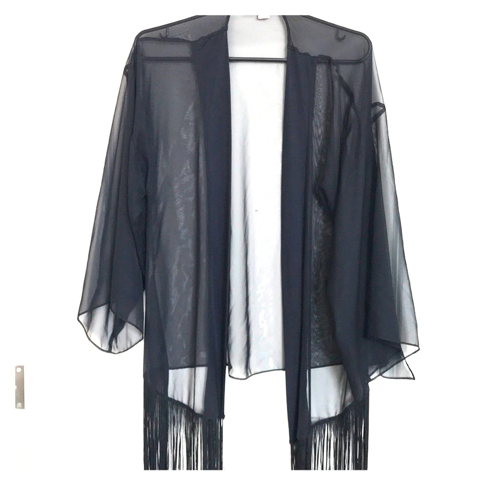 Victoria’s Secret sheer cover-up with fringe